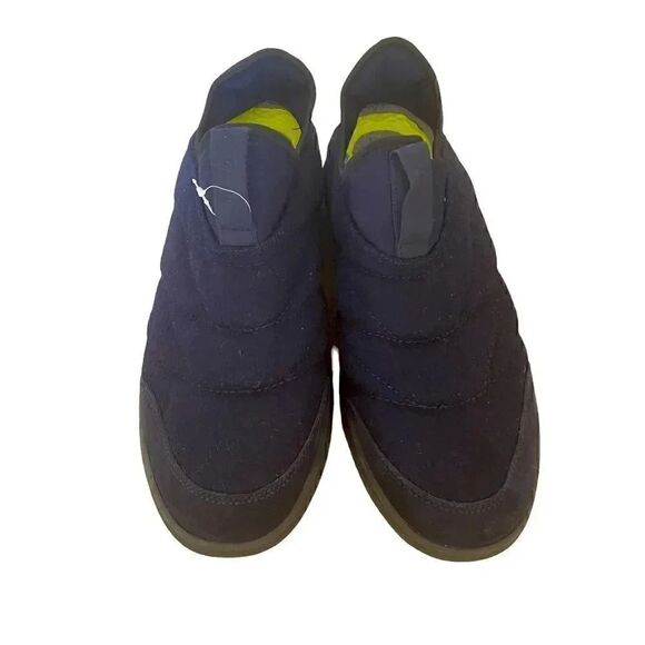 FLORSHEIM SPORTIE  Leather Textile Wool Moc Toe Slip On SHOE MENS NAVY BLUE 10 - Picture 3 of 10